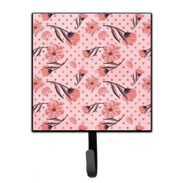 Carolines Treasures Pink Flowers and Polka Dots Leash or Key Holder, 4.25 x 1 x 7 in. BB7499SH4 - main